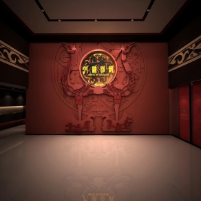 中式博物馆序厅3D模型下载